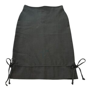 Forever 21 Midi Skirt with Bow Accents Women's S/P Black